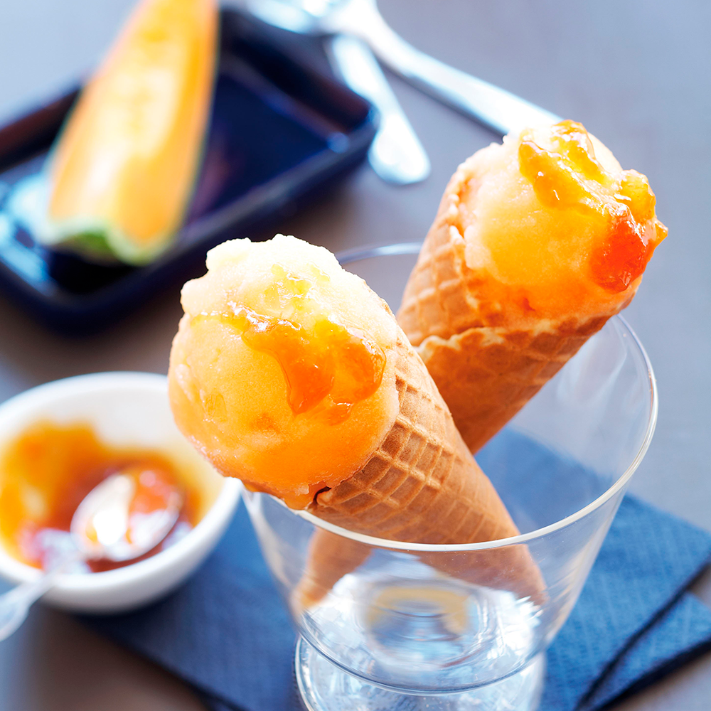 glace-melon glace au melon