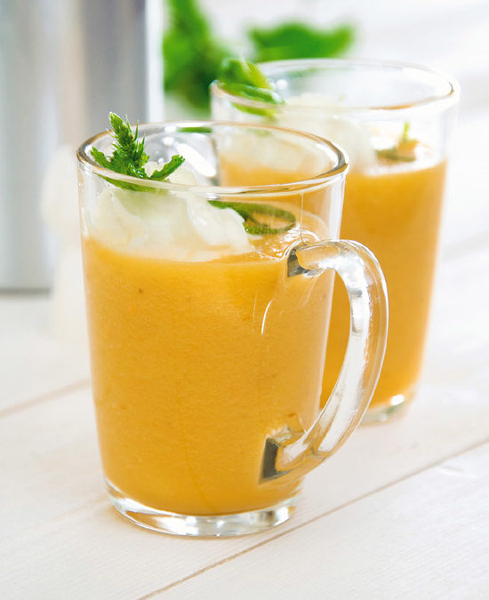 Gaspacho de melon, chantilly à la menthe fraîche Le melon de nos régions