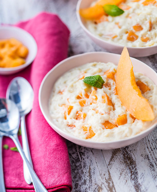 Riz au lait au melon