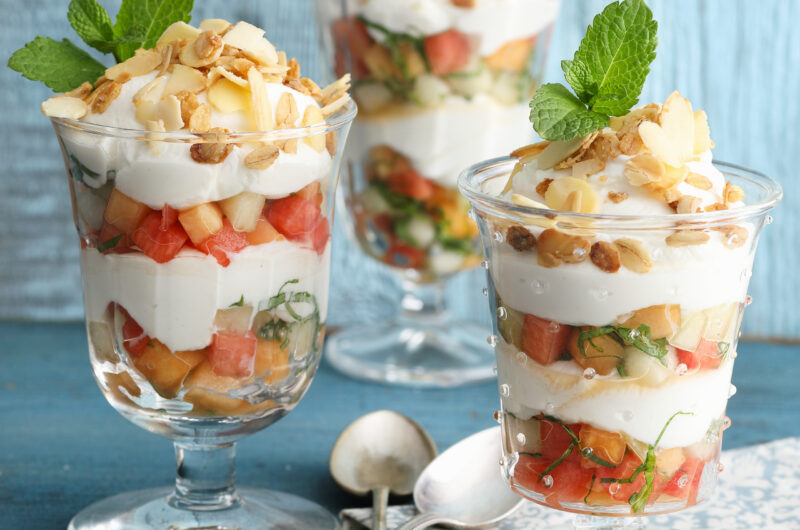 Coupe de melon à la menthe