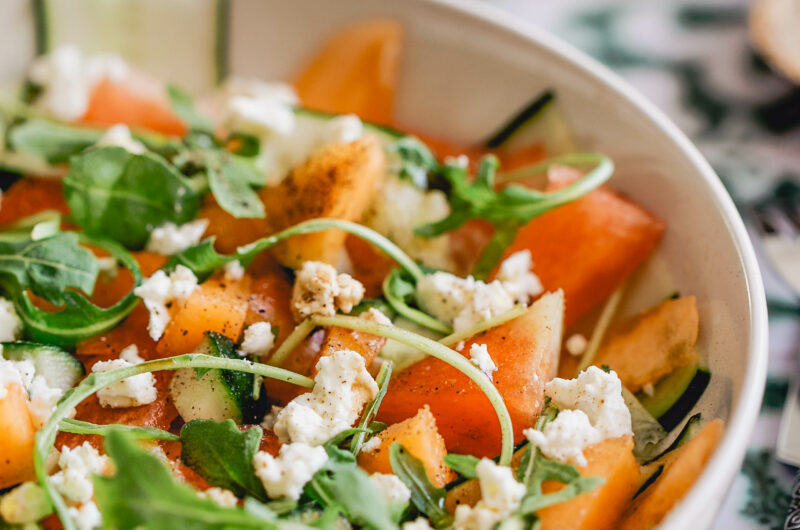 Salade de melon, pastèque et concombre